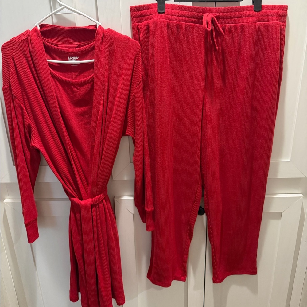 Lands' End Red Women's Intimate Set